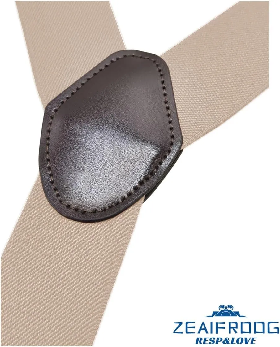 1.5 In Y Belt Loop Suspenders for Unisex Under Clothing with 3 Hooks.