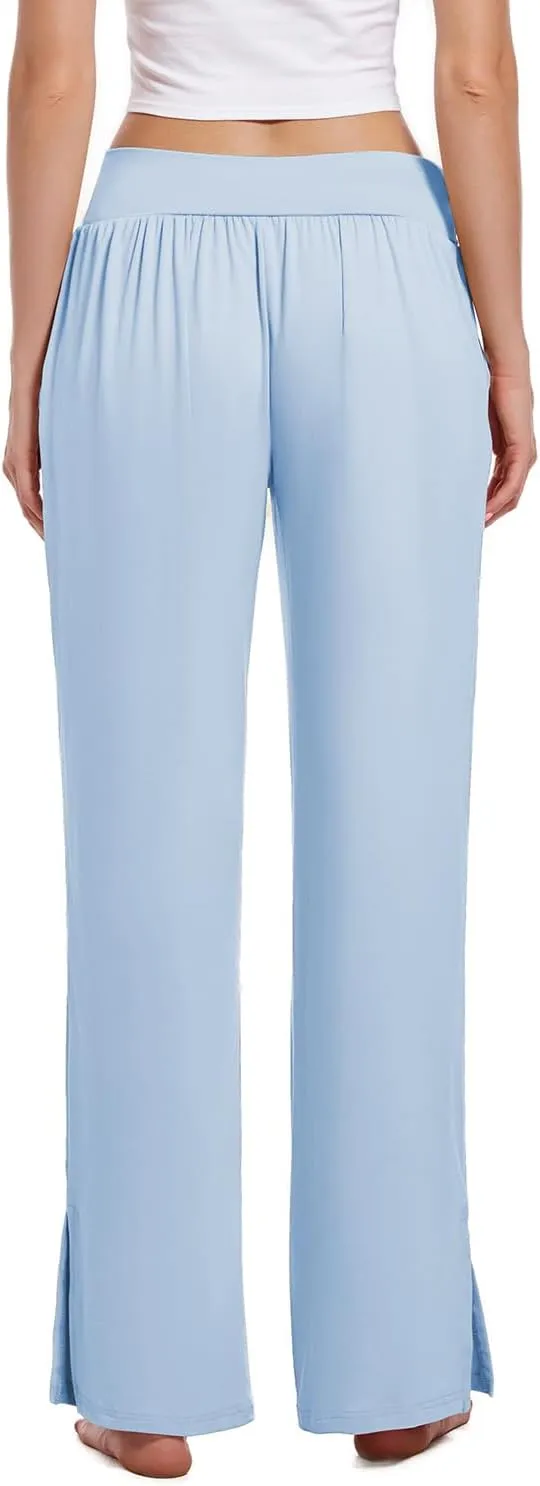 3 Pack Women's Lounge Pants Wide Leg Yoga Sweatpants with Pockets High Waisted Drawstring Lounge Loose Workout Jogger