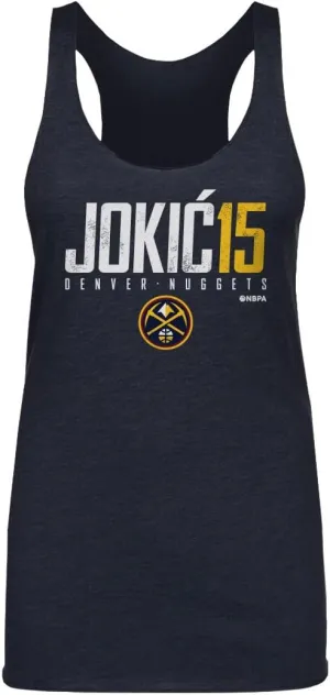 500 LEVEL Nikola Jokic Denver Nuggets Women's Tank Top - Nikola Jokic Denver Nuggets Elite WHT