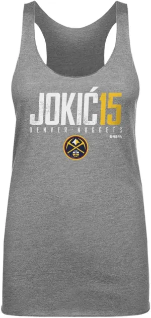 500 LEVEL Nikola Jokic Denver Nuggets Women's Tank Top - Nikola Jokic Denver Nuggets Elite WHT