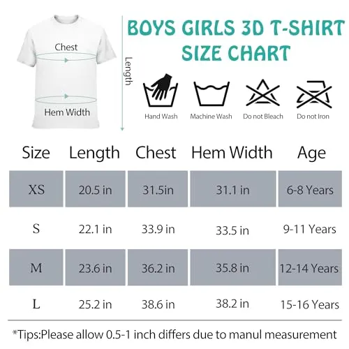 Acoweno Soccer 3D Graphic T Shirts for Boys Girls Kids, Casual Crewneck Short Sleeve Tops Tees for Teens 6-16 Years