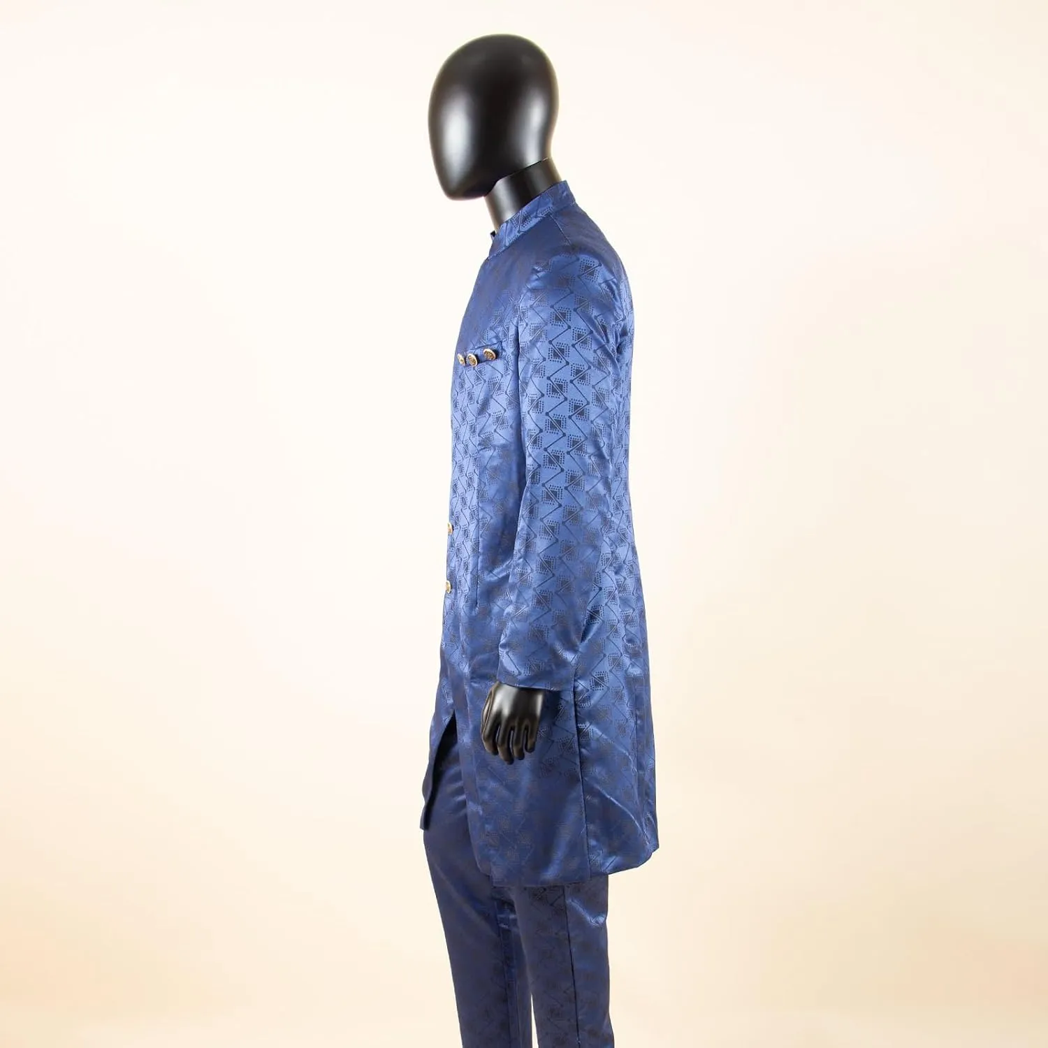 African Clothes for Men Dashiki Slim Fit Jacket and Trousers Set Formal Attire for Wedding