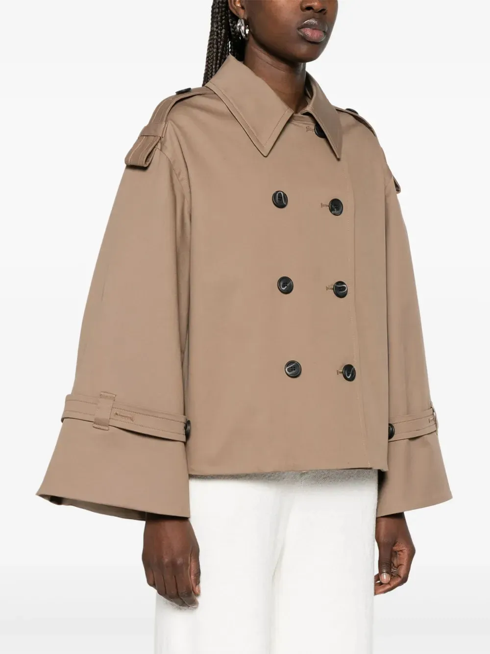 Alisandra Trench Jacket in Fossil