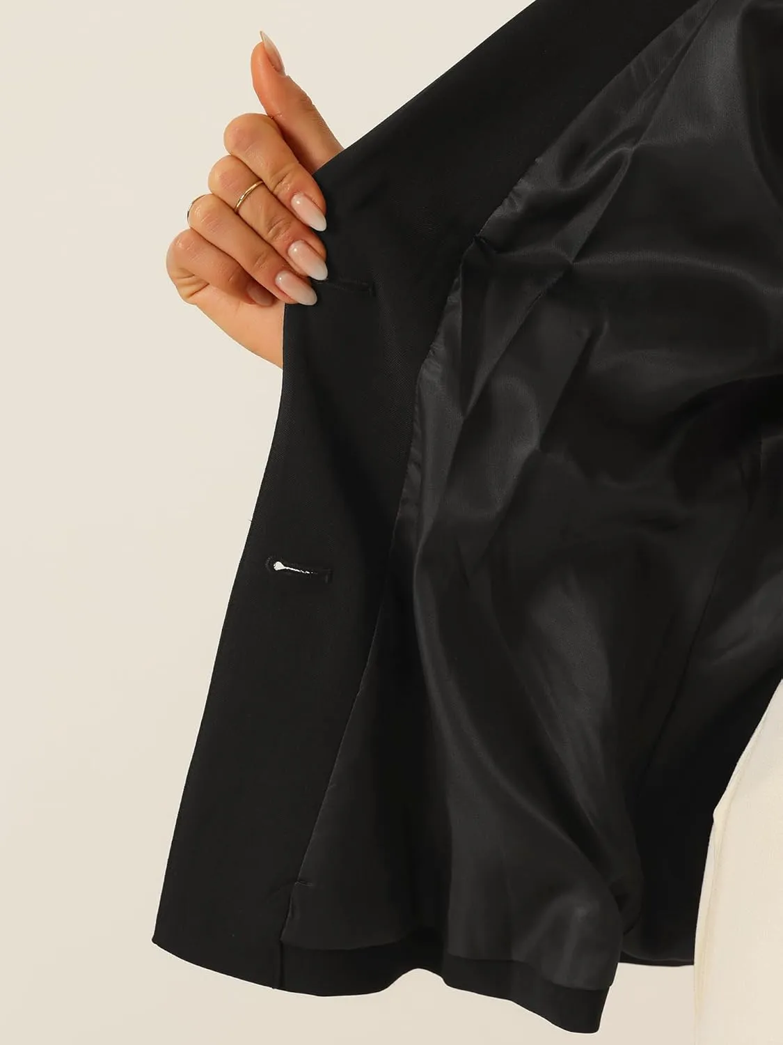 Allegra K Waistcoat Vest for Women's Notched Lapel Collar Office Dressy Blazer Pleated Sleeveless Jacket