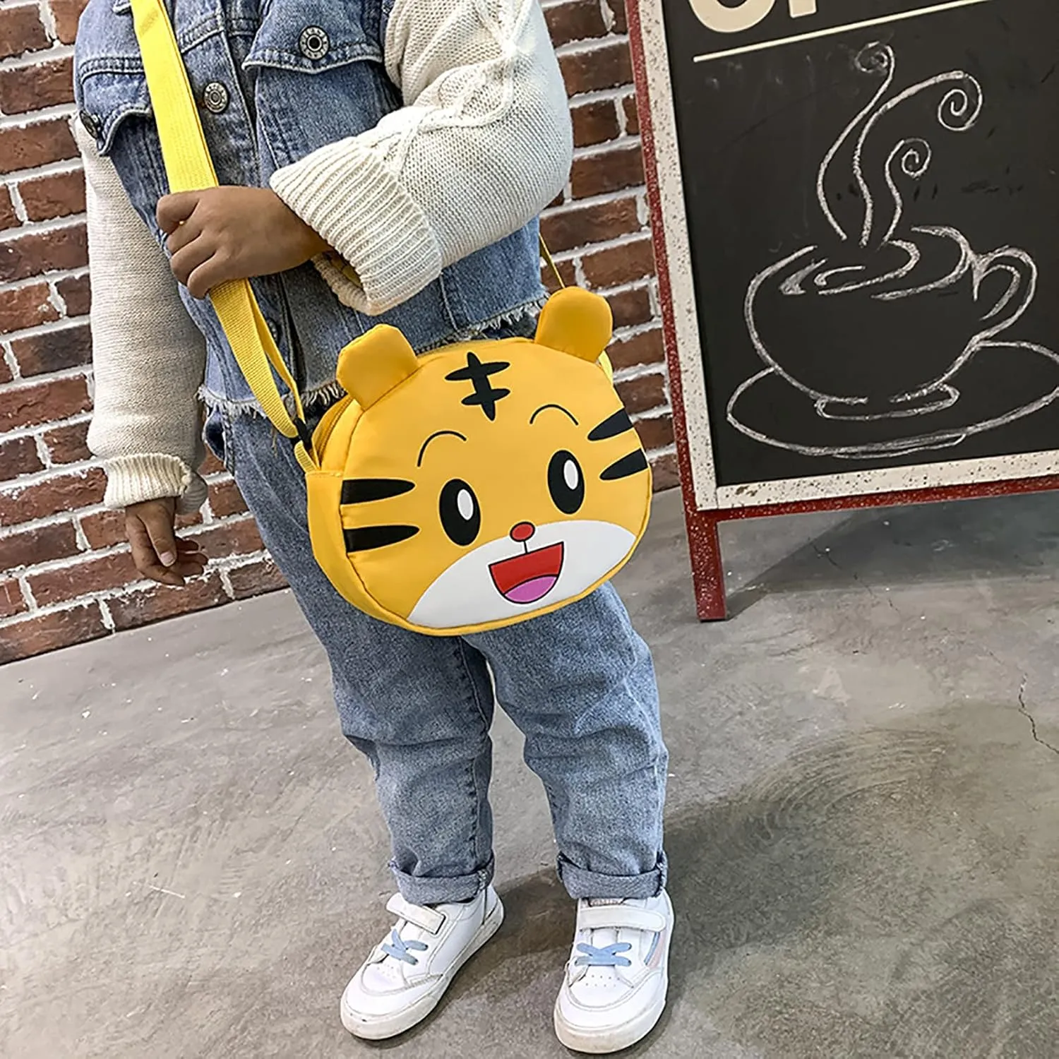 Animal Crossbody Purse for Girls Boys Cute Cartoon Purse Rainbow Tiger Dinosaur Kawaii Purse Messenger Bag