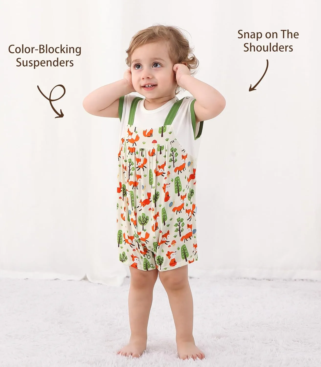 Baby Boy Sleeveless Romper Tank Top Jumpsuit One Piece Summer Cute Snap Clothes Outfit Bamboo Viscose