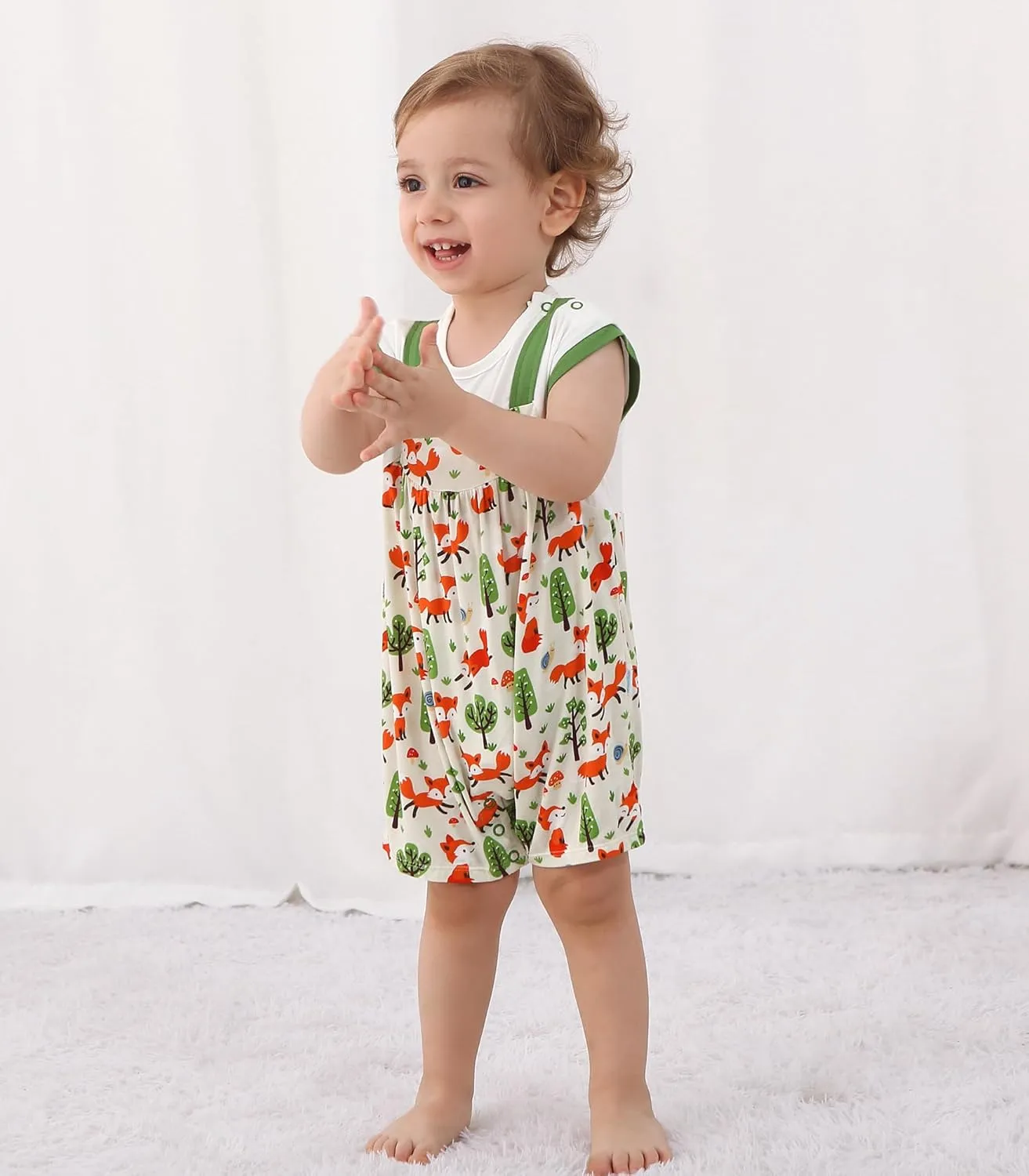Baby Boy Sleeveless Romper Tank Top Jumpsuit One Piece Summer Cute Snap Clothes Outfit Bamboo Viscose