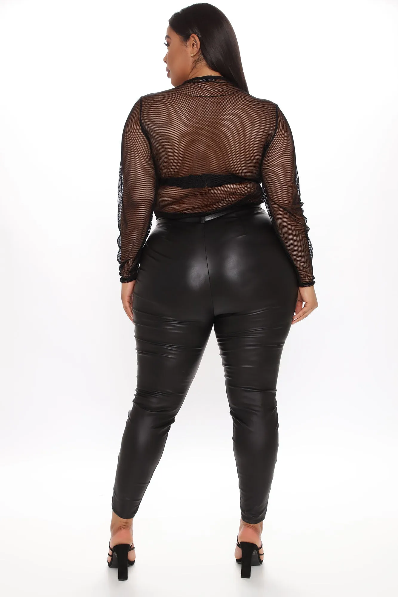 Bad Girls Club PU Skinny Pants - Black