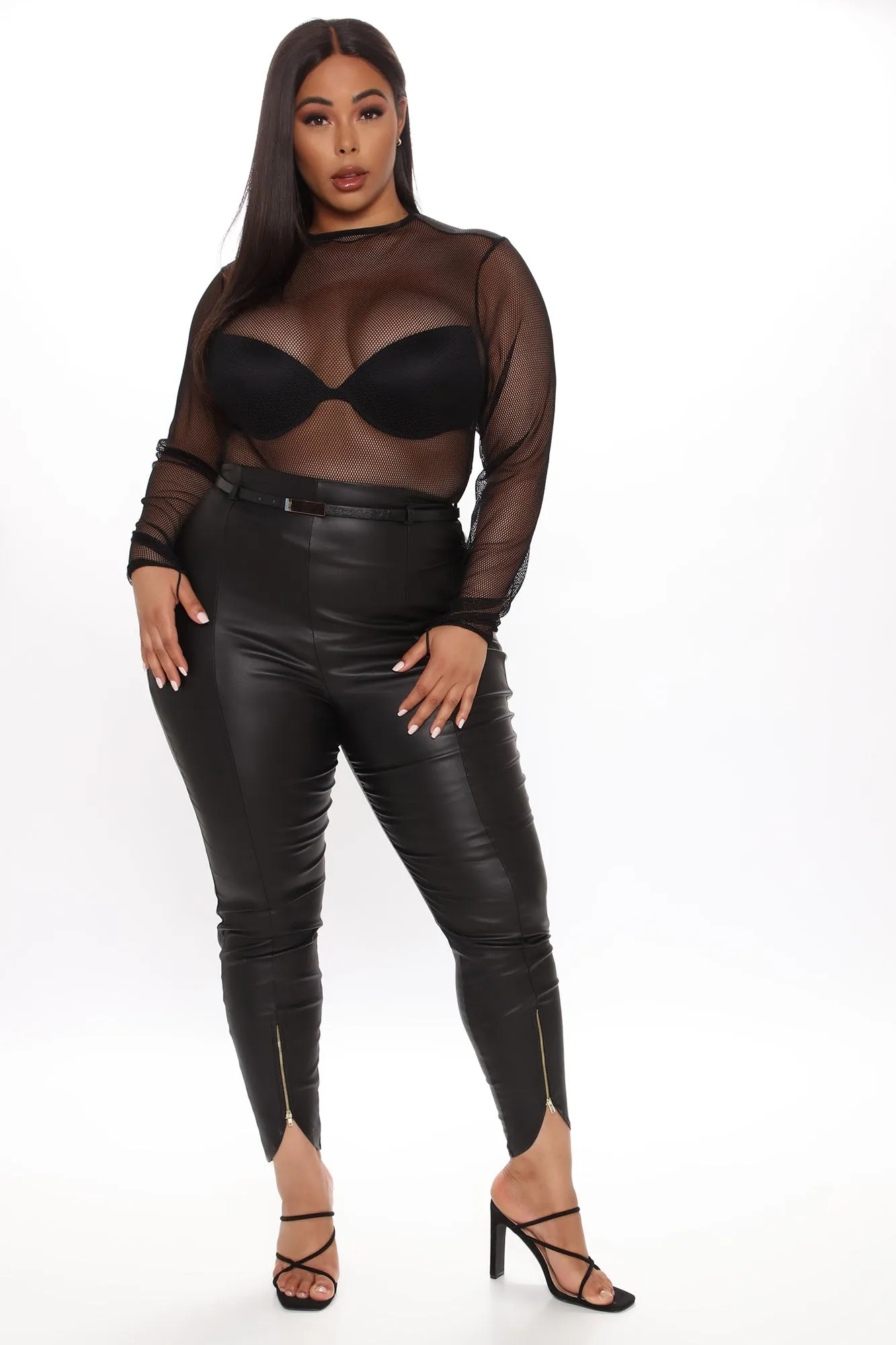 Bad Girls Club PU Skinny Pants - Black