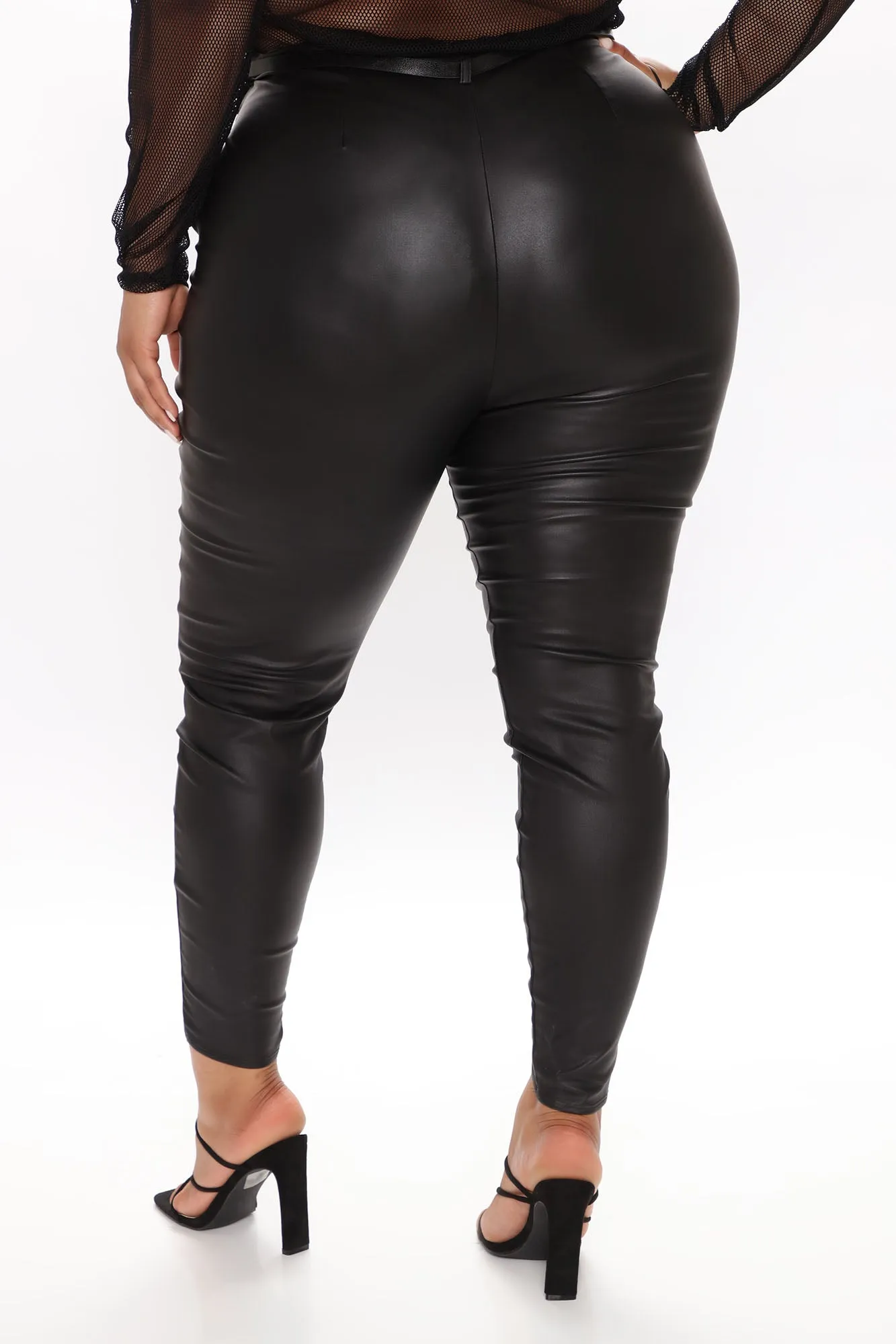 Bad Girls Club PU Skinny Pants - Black