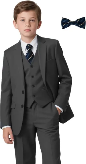 Boys Suit for Kids 6 Pieces Formal Dresswear Set Teen Boys Tuxedo Suits for Wedding Graduation