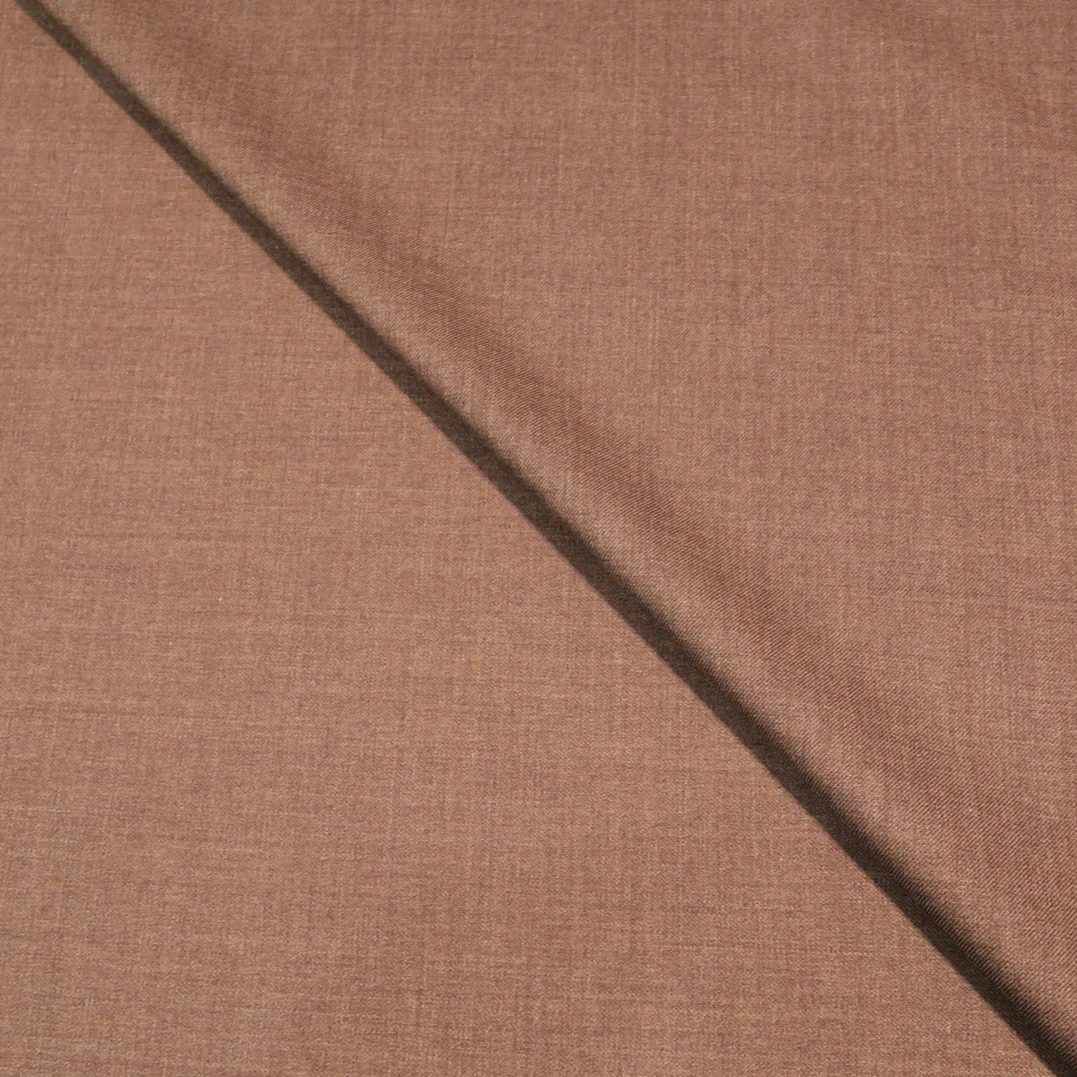 Brown Solid Super 120's Wool Holland & Sherry Fabric