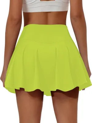 Buauty Tennis Skirts with Pocket Women's High Waisted Athletic Skorts Golf Pleated Skirts for Pickleball Workout Outfits