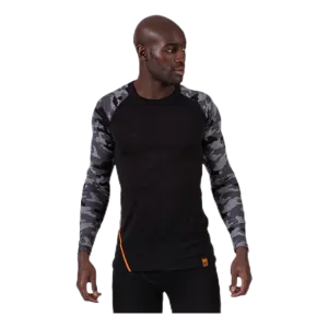 Camo Merino Wool Crew Black