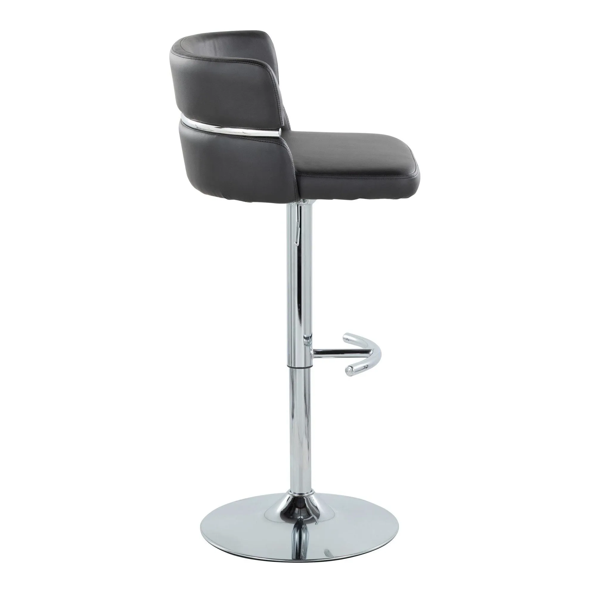 Cinch Adjustable Barstool - Set of 2 By LumiSource - BS-CINCHPU-RNT2 CHRCHRBK2