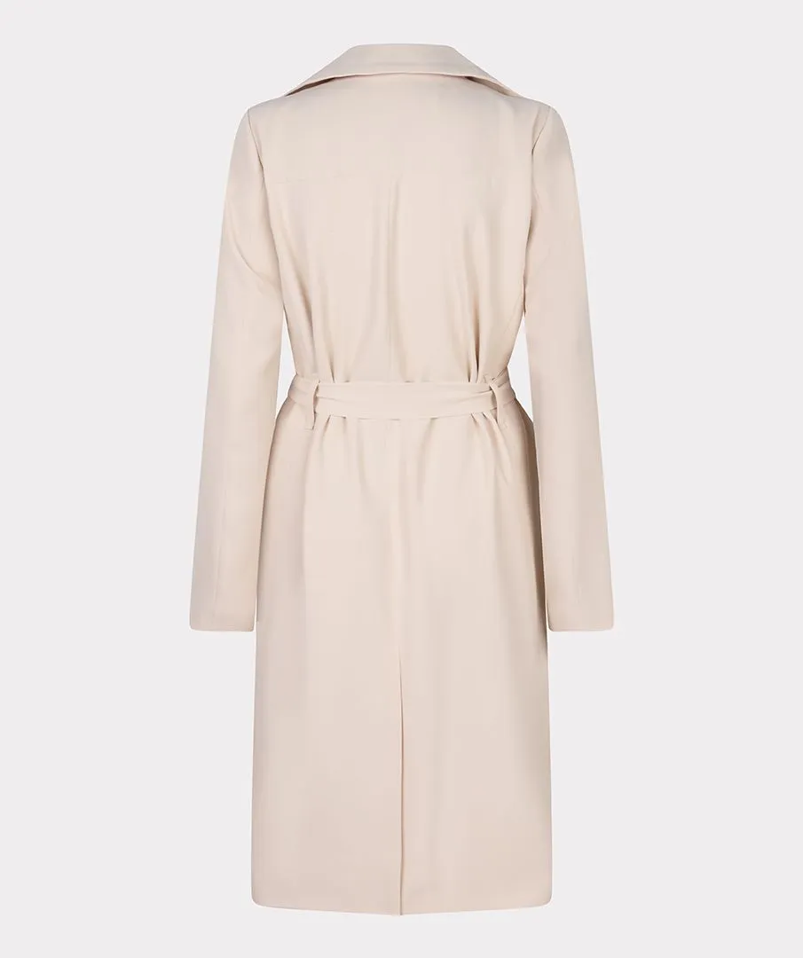 Cira City Twill Coat in Sand Color- EsQualo SP2410001