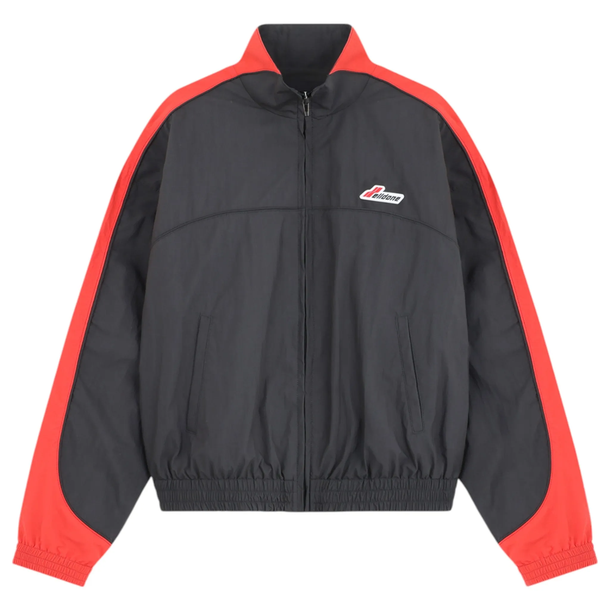 COLOR BLOCK TRACK JACKET / CHARCOAL
