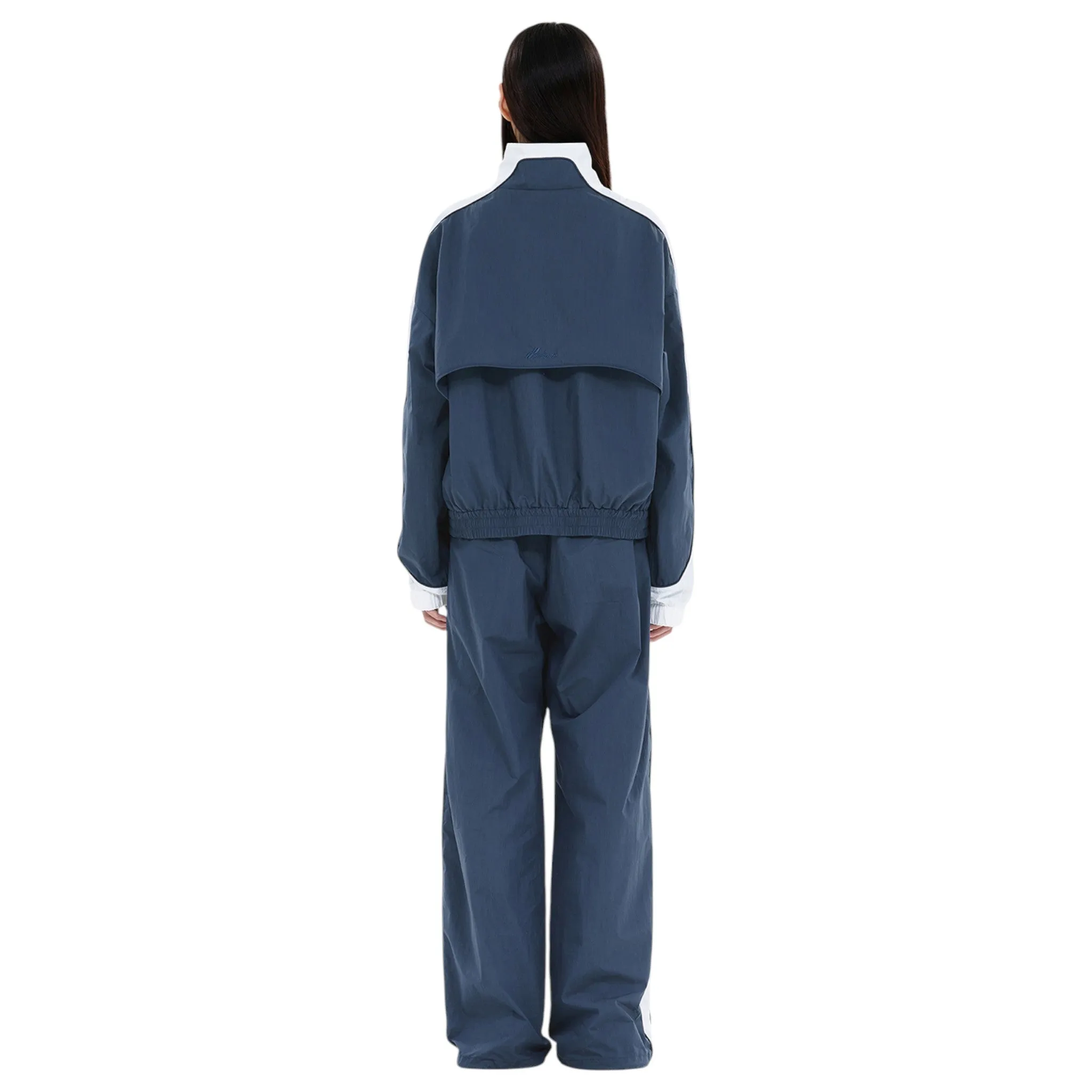 COLOR BLOCK TRACK JACKET / NAVY