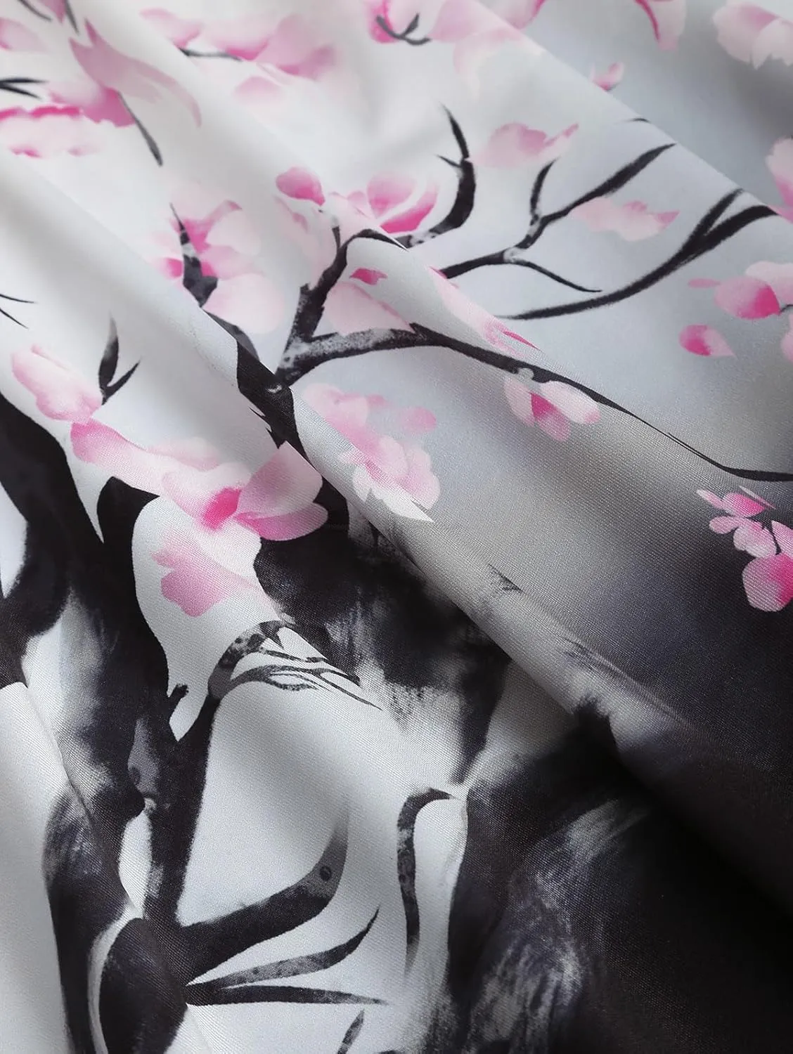 DRESSFO Couple Matching Hawaiian Outfits Plum Blossom Print Women's Floral Mini Dress or Men's Button Up Shirt Outfit