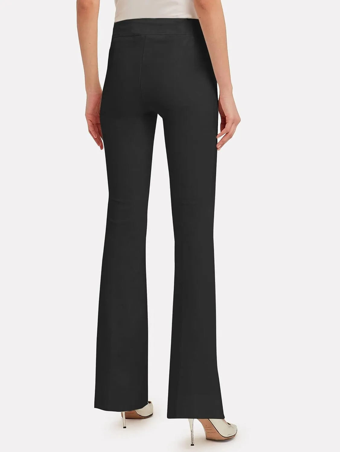 Famulily Womens Classy High Waist Double Breasted Flared Sailor Trousers Pants with Hide Zipper