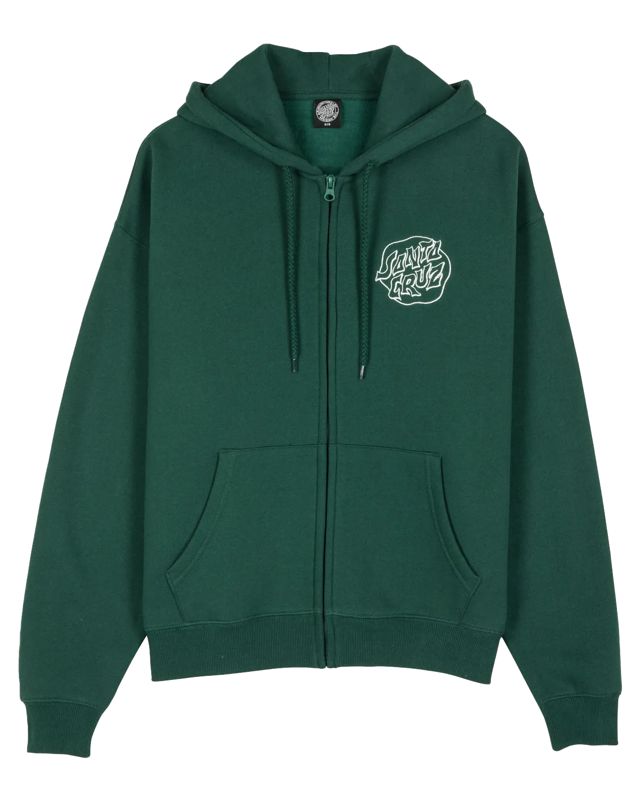 Fever Dream Mono Dot Zip Hoodie in Emerald