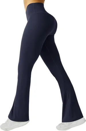 FireSwan Women's Flare Yoga Pants V Waist Flared Leggings High Waisted Bootcut Workout Pants Tummy Control
