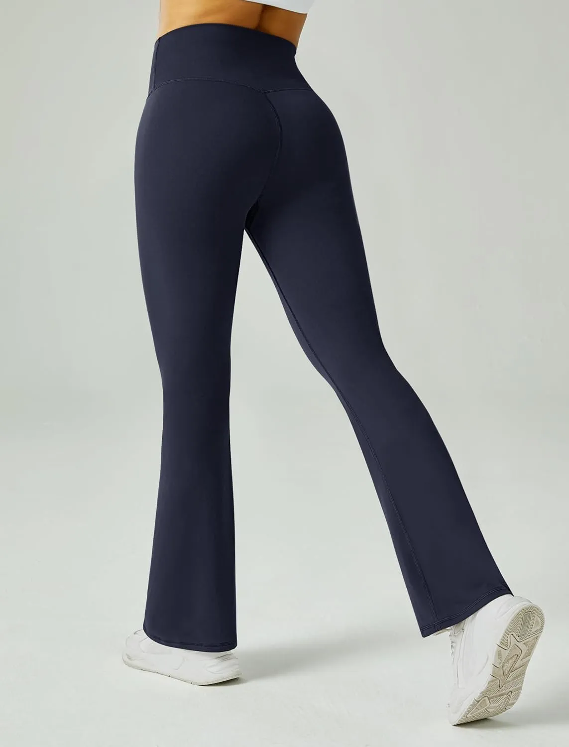 FireSwan Women's Flare Yoga Pants V Waist Flared Leggings High Waisted Bootcut Workout Pants Tummy Control