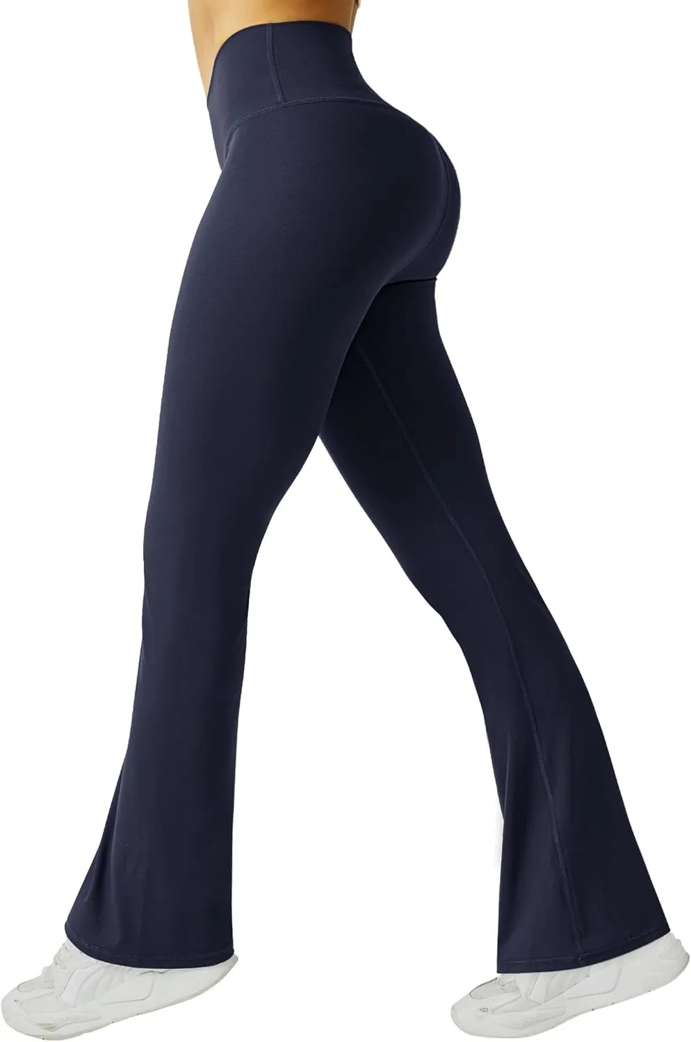 FireSwan Women's Flare Yoga Pants V Waist Flared Leggings High Waisted Bootcut Workout Pants Tummy Control