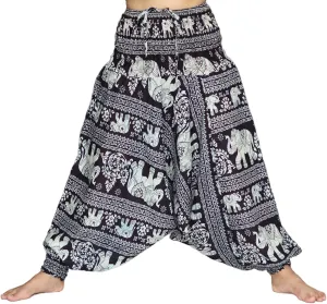 Full Funk Harem Hippie Boho Aladdin Dashiki Pants for Women, Rayon Harem Pants