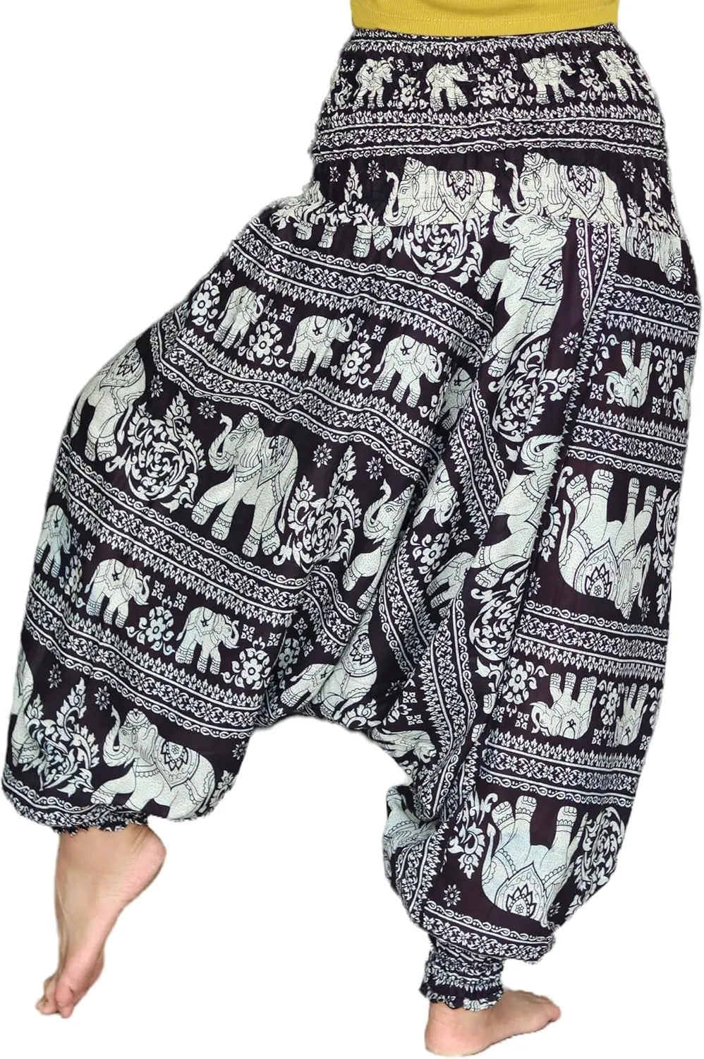 Full Funk Harem Hippie Boho Aladdin Dashiki Pants for Women, Rayon Harem Pants