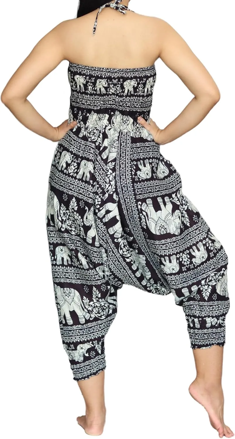 Full Funk Harem Hippie Boho Aladdin Dashiki Pants for Women, Rayon Harem Pants