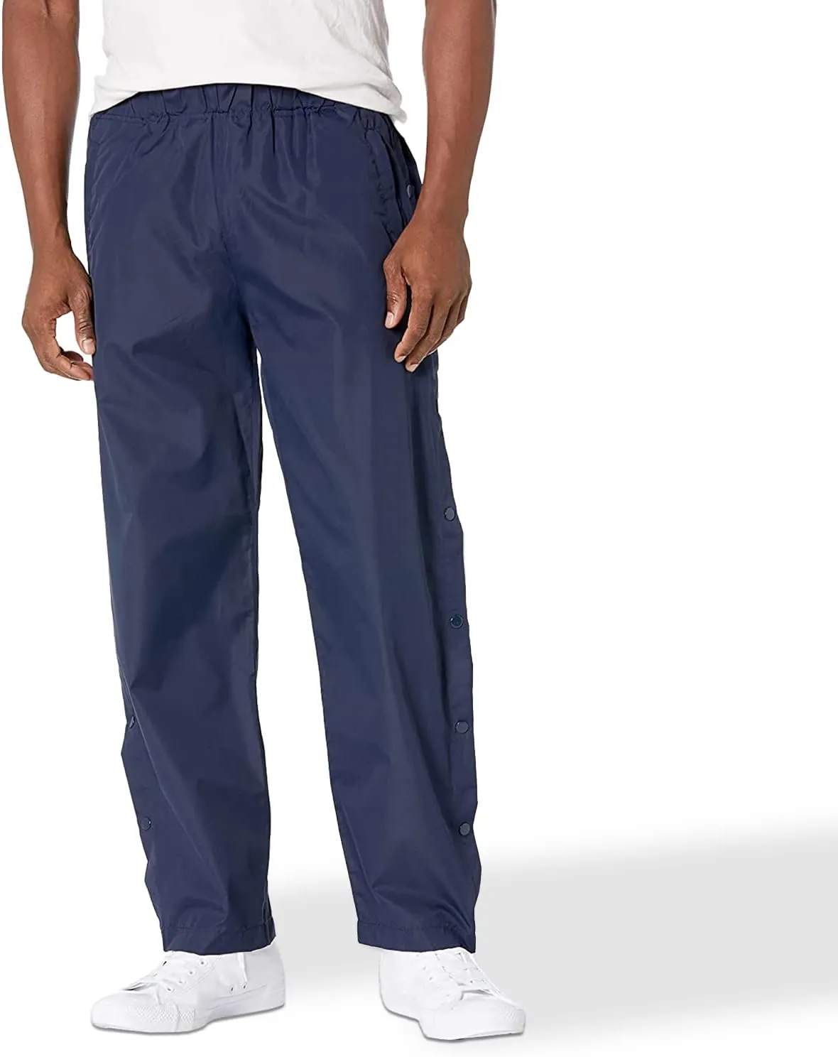 Funny Guy Mugs Tear Away Pull On Pants - Post-Surgery Snap Button Tearaway Elastic Waist Pants - Retro Windbreaker Pants