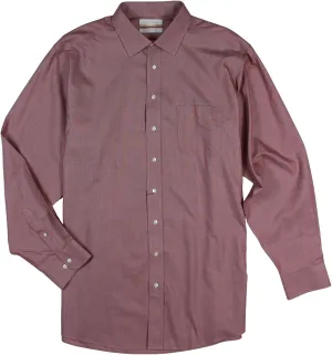 Gold Label Men's Big and Tall Non-Iron Wrinkle-Resistant Long Sleeve Pocket Dress Shirt with Spread Collar