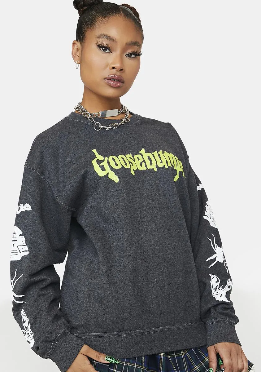Goosebumps Spooky Sleeves Crewneck Sweater