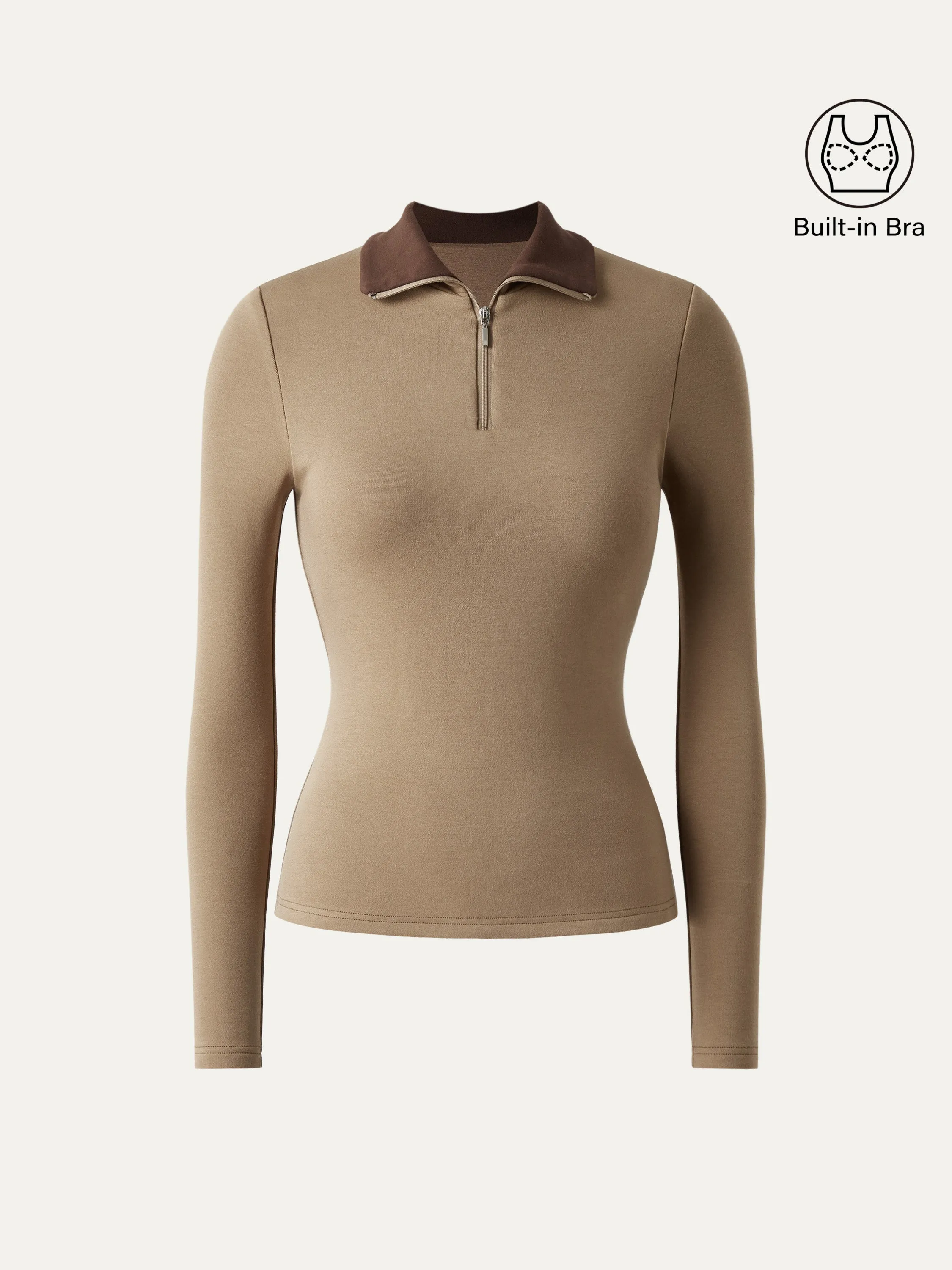 Half-Zip Mockneck Brami Top