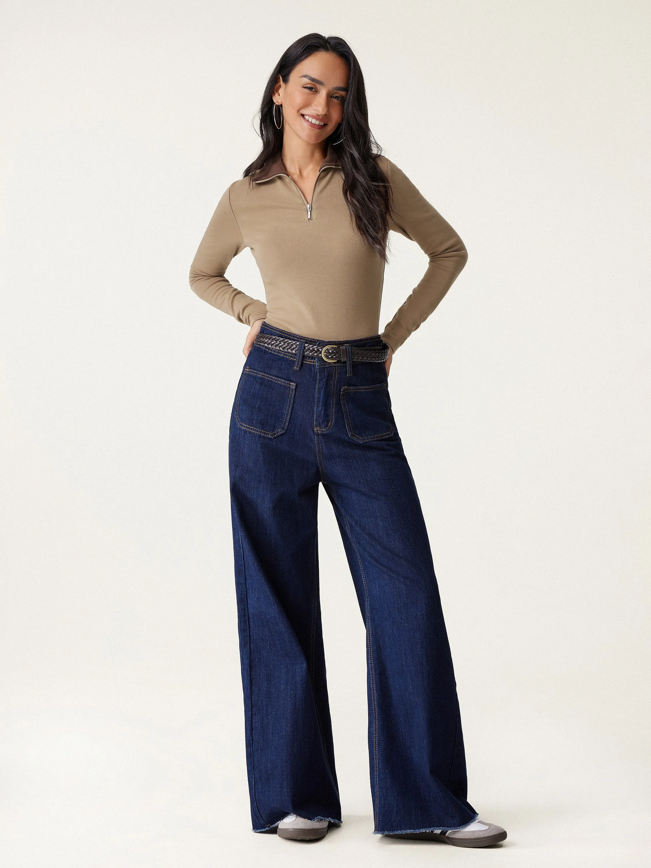 Half-Zip Mockneck Brami Top