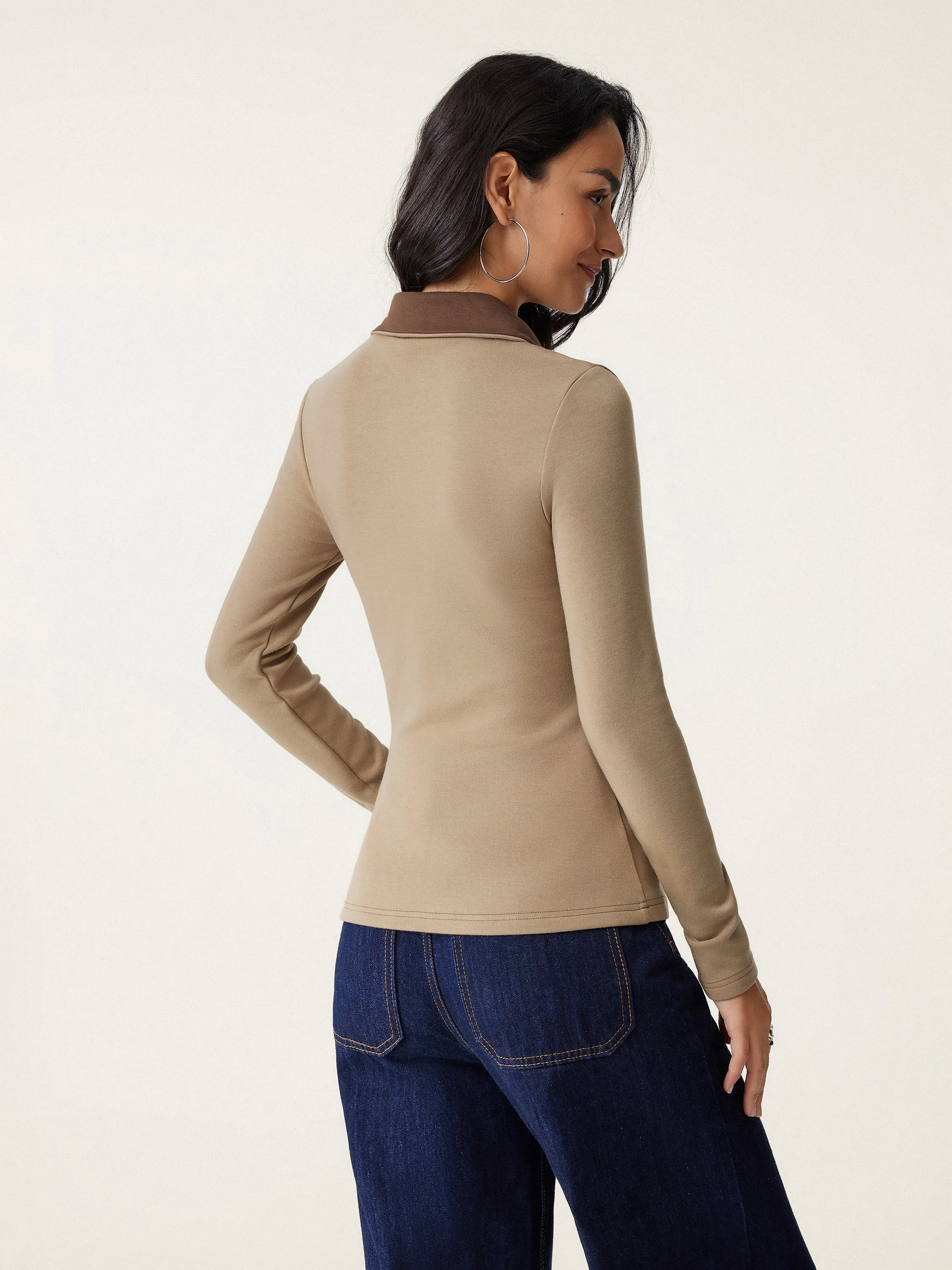 Half-Zip Mockneck Brami Top