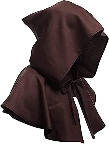 Halloween Grim Cowl Cloak Medieval Wicca Pagan Hood Hat Cosplay Costumes Hooded Poncho for Men Women