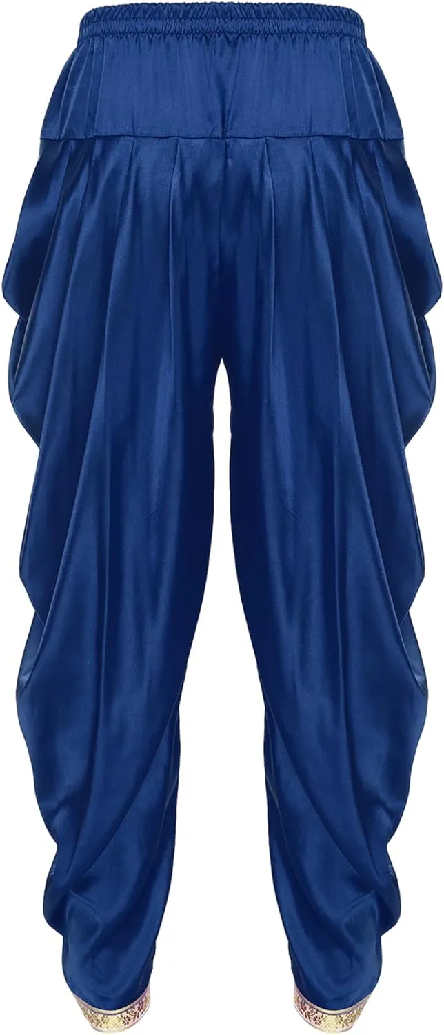 Harem Pants for Men Loose Fit Elastic Waist Dhoti Pants Drop Crotch Trousers Halloween Fancy Dress