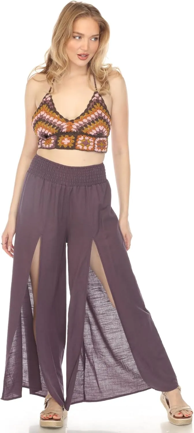 Homespun Split Harem Pants
