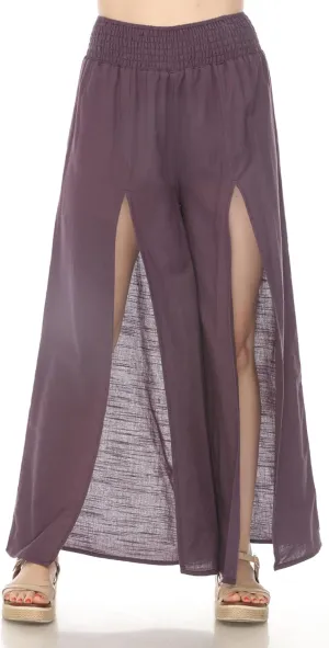 Homespun Split Harem Pants