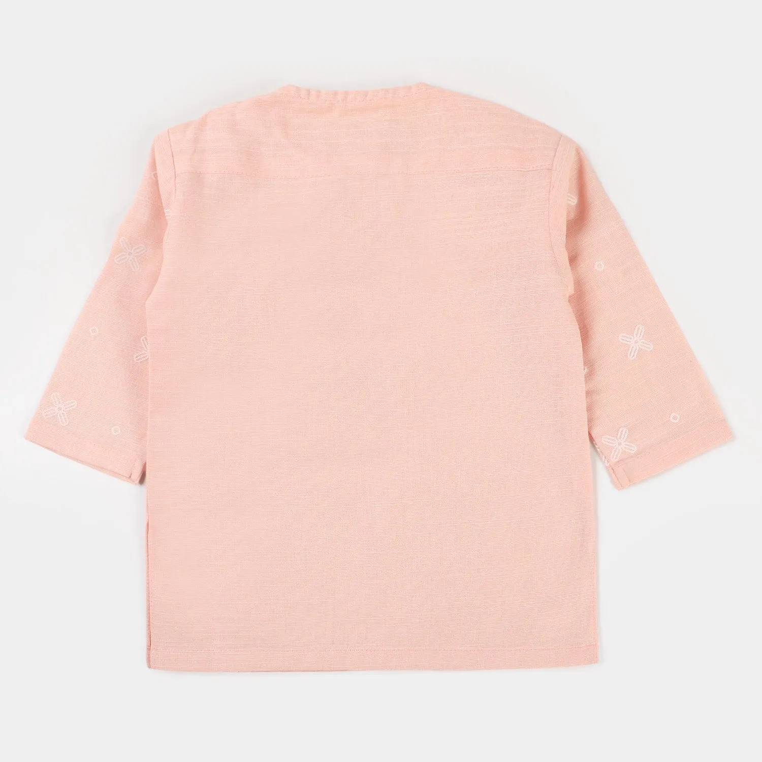 Infant Boys Cotton 3PCs Suit - Light Peach