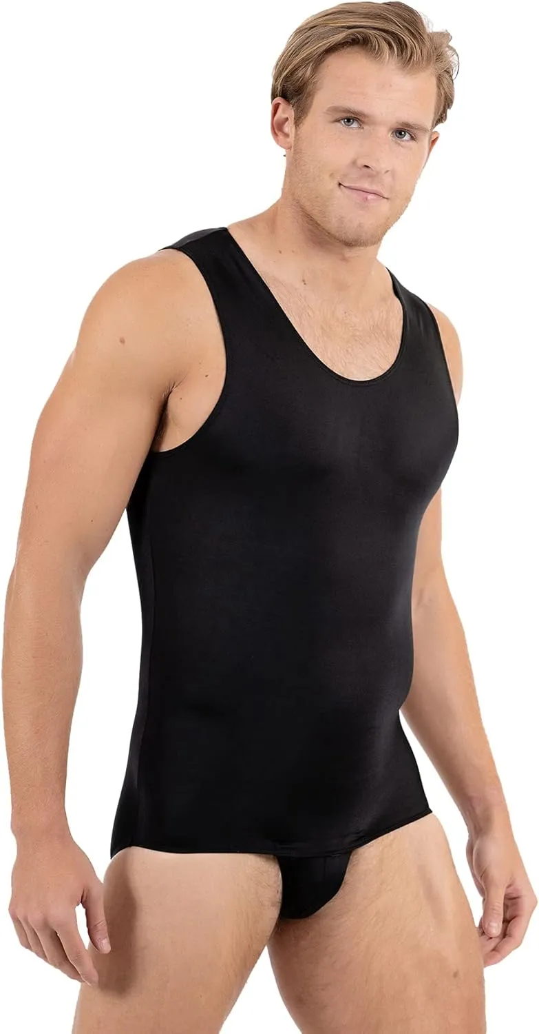 Insta Slim Mens Compression Slimming Tank Bodysuit (made in the USA)
