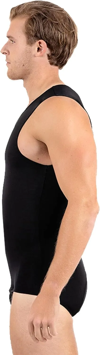 Insta Slim Mens Compression Slimming Tank Bodysuit (made in the USA)