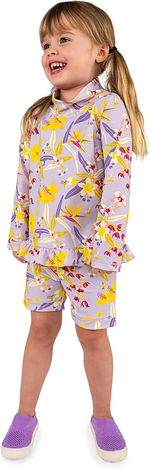 JAN & JUL Long Sleeve 2-pc UV Swim-Suit Set with Shorts (Baby, Toddler, Kids)