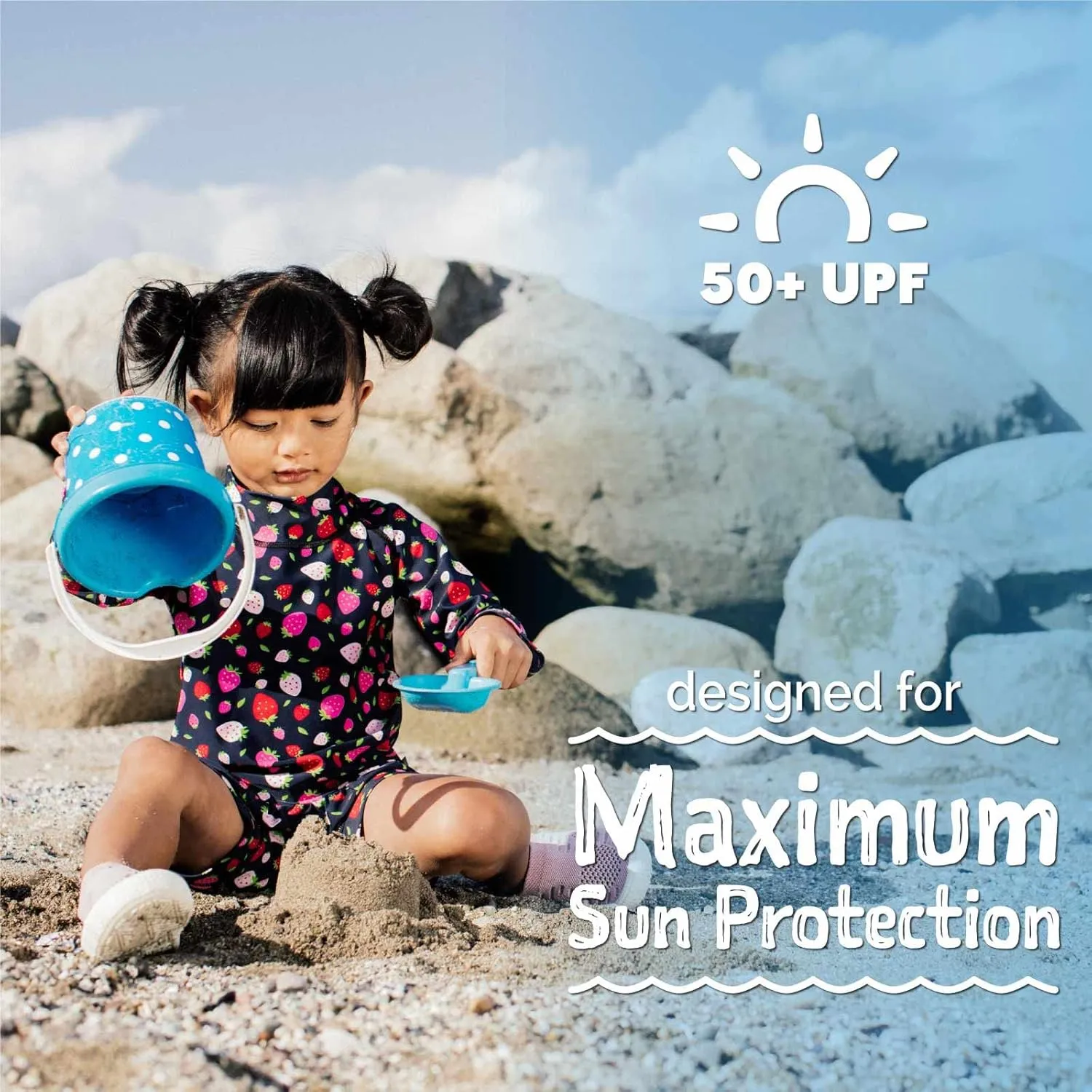 JAN & JUL Long Sleeve 2-pc UV Swim-Suit Set with Shorts (Baby, Toddler, Kids)