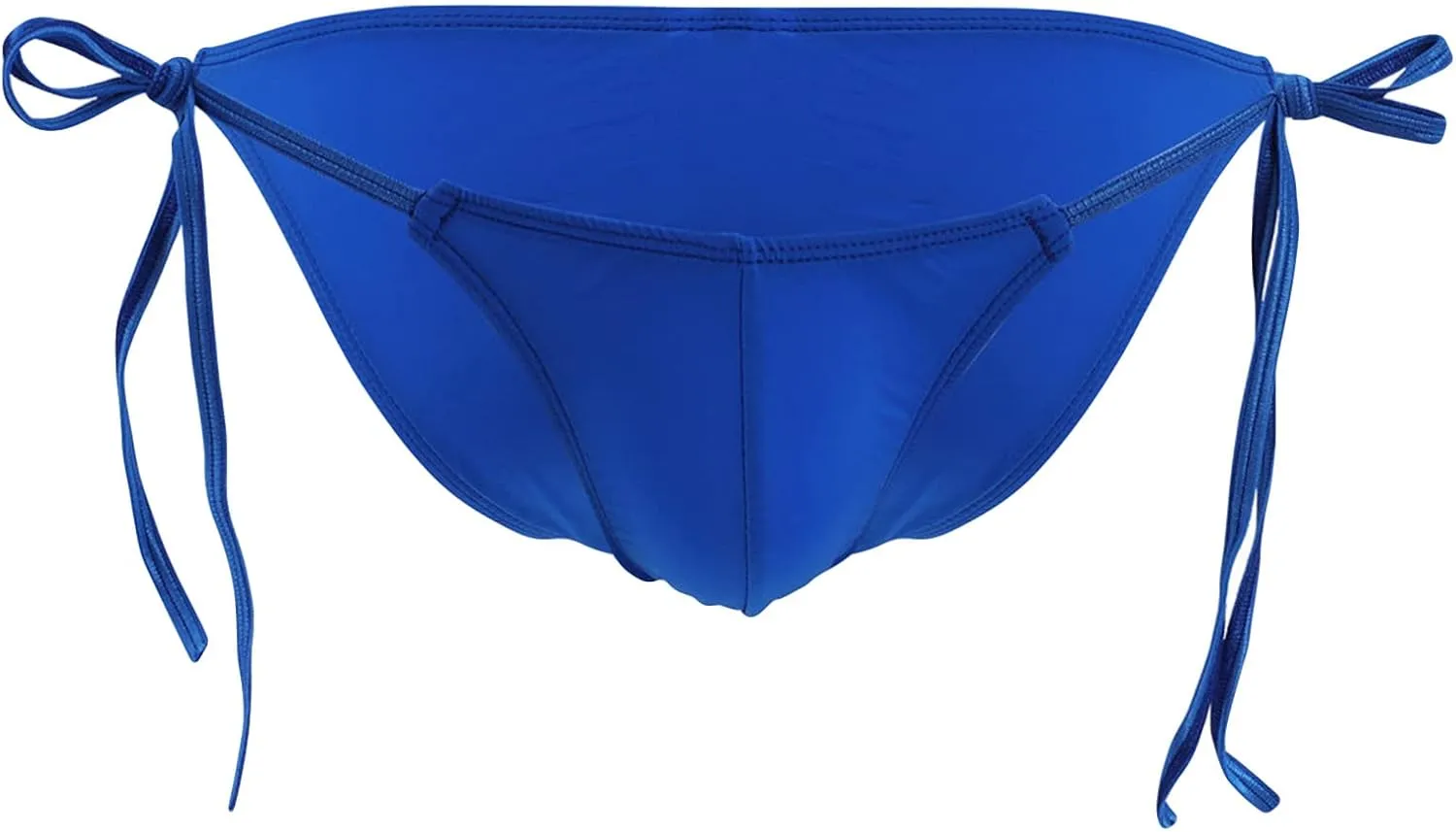 JEsilunmaMY Lace Up Bikini Briefs for Men Low Rise Side Tie Bulge Underwear Panties See Through Hollow Underpants Swimsuit