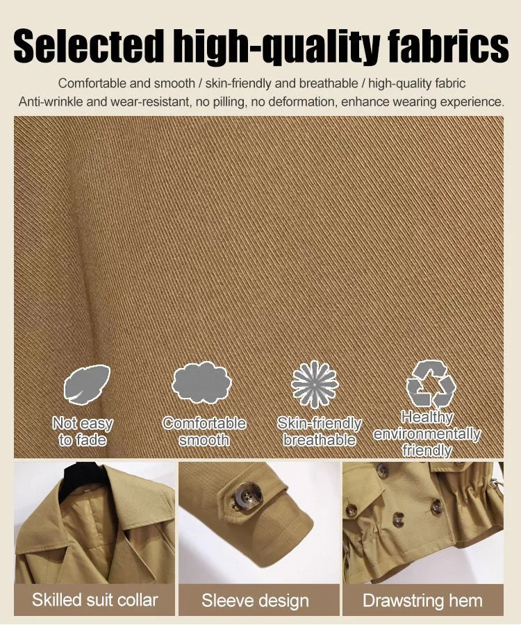 Korean Style Short Fashion Trench Coat (50% OFF)