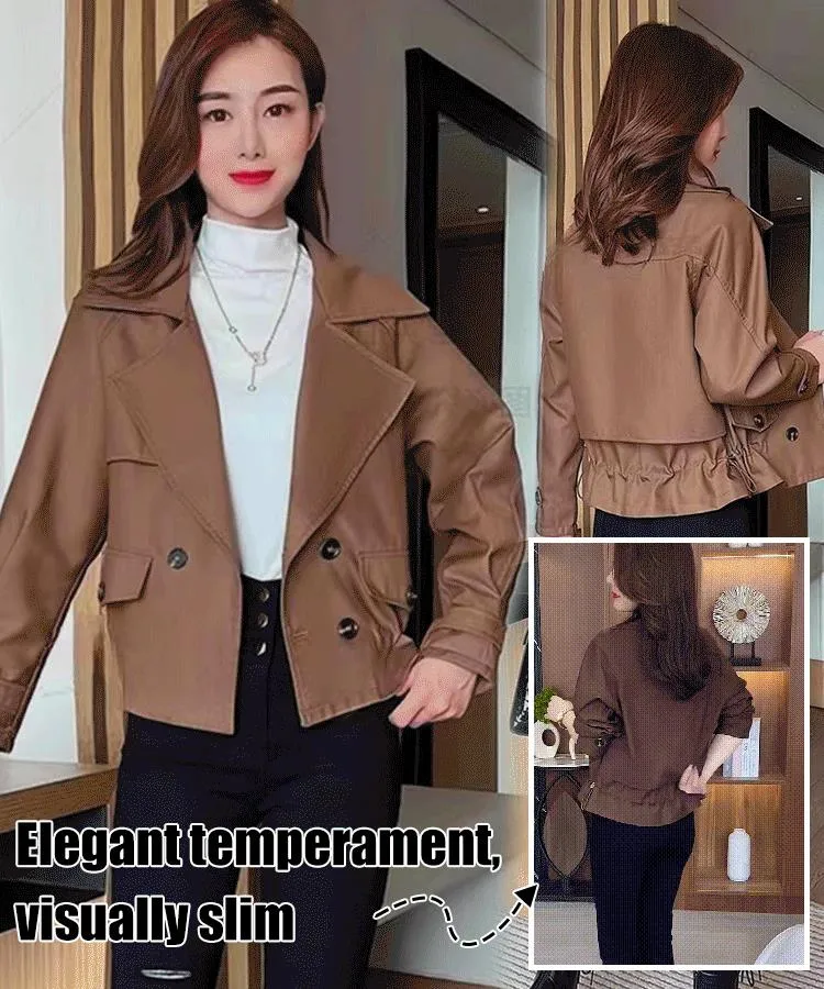 Korean Style Short Fashion Trench Coat (50% OFF)