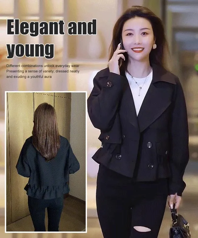 Korean Style Short Fashion Trench Coat (50% OFF)
